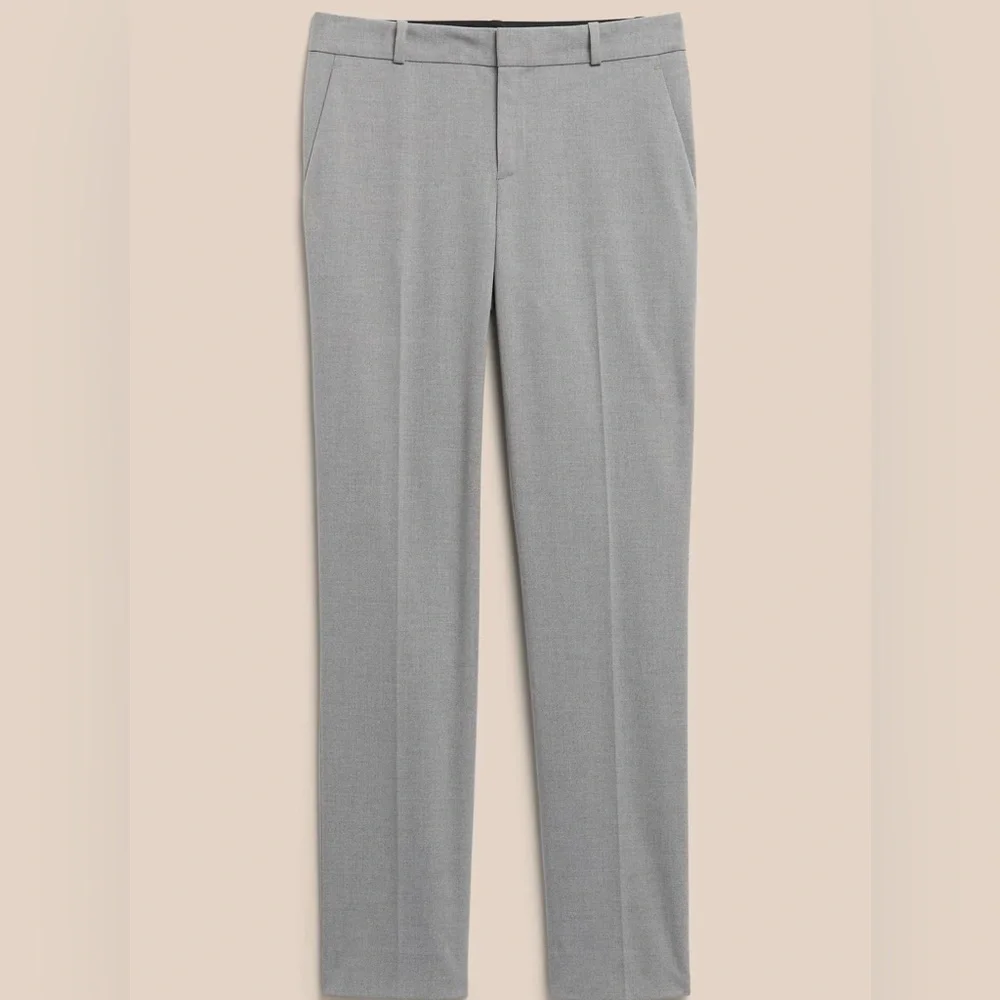New Banana Republic Grey Heather Ryan pant Size 18 16 Slim Fit straight leg BR28 - Picture 3 of 15